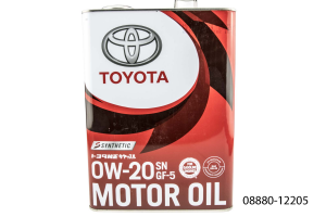 0888012205 масло синтетика 0W20 Toyota 4л  API: SN.  ILSAC:GF-5 (бензин)